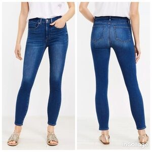 LOFT made and loved indigo wash woman’s Legging jeans stretch mid rise size 27/4